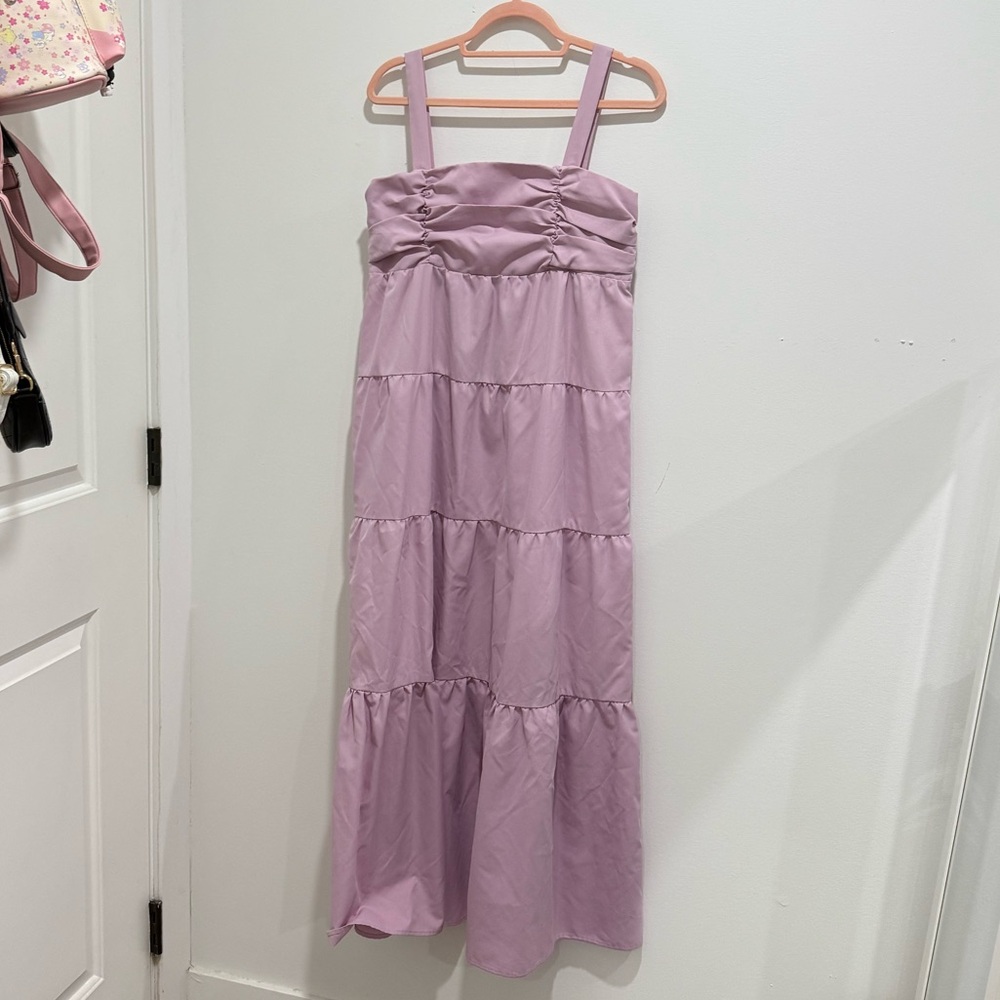 Lilac Smocked Maxi Dress